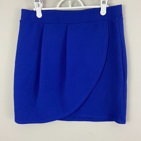 🌿4/$35🌿 SUZY SHIER Electric‎ Blue Mini Skirt Elastic Waist - Picture 2 of 5